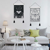 Yugarlibi wandtapijt 2 stuks kleine wandtapijten hangende maan en zon Home - Accessoires en Decoratie Naty Shop