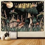 Wandtapijt yugarlibi paddenstoel zwarte woud slak hangend Home - Accessoires en Decoratie Naty Shop Paddestoel 235L X 180B Cm