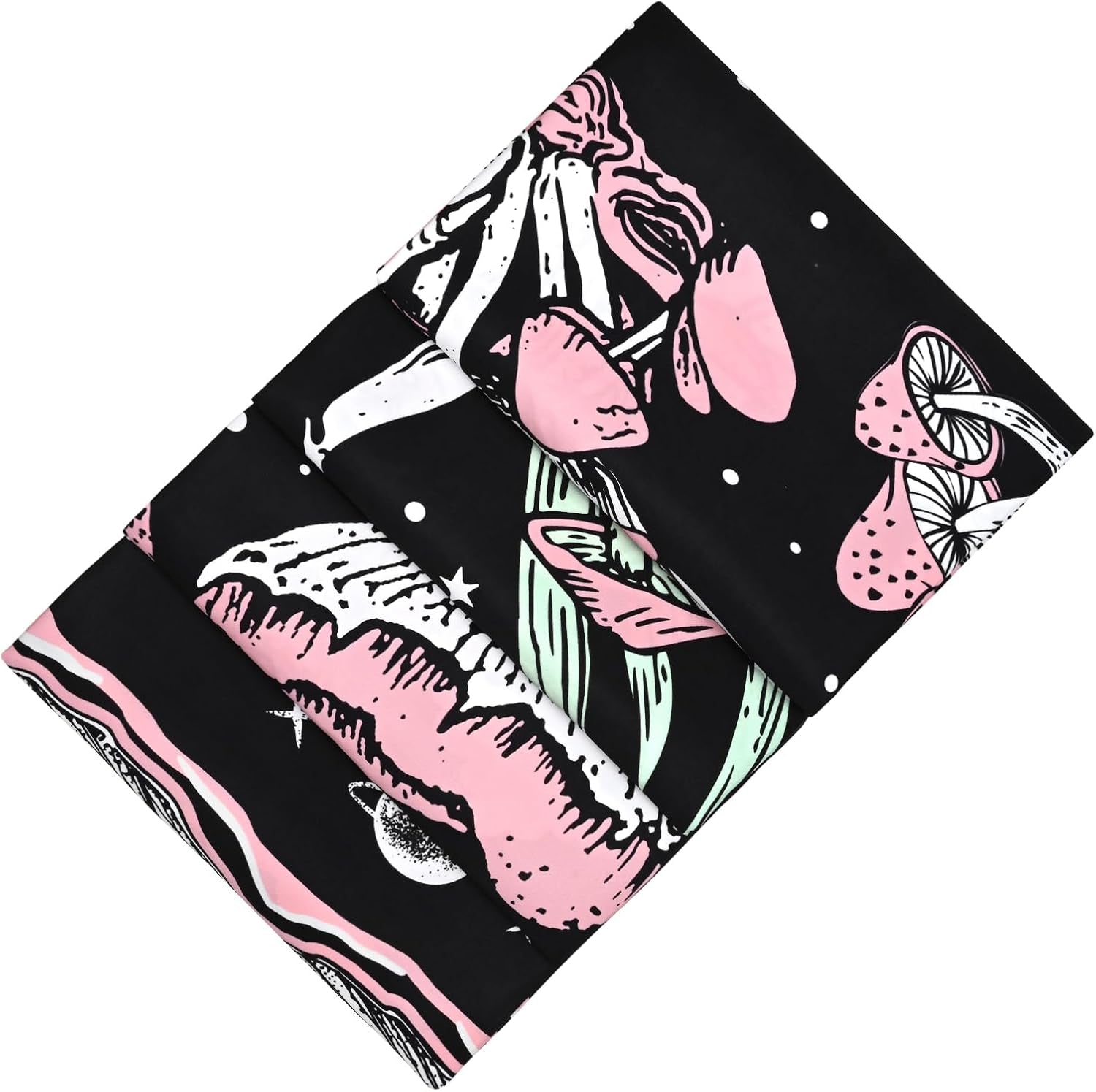 Wandtapijt yugarlibi roze schedel paddestoelen skelet Wonen - Accessoires en Decoratie Naty Shop