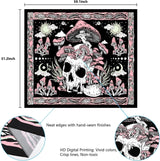Wandtapijt yugarlibi roze schedel paddestoelen skelet Wonen - Accessoires en Decoratie Naty Shop