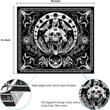 Wandtapijt yugarlibi skelet zwarte slang mot esthetisch canvas Woon - Accessoires en Decoratie Naty Shop