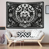 Wandtapijt yugarlibi skelet zwarte slang mot esthetisch canvas Woon - Accessoires en Decoratie Naty Shop