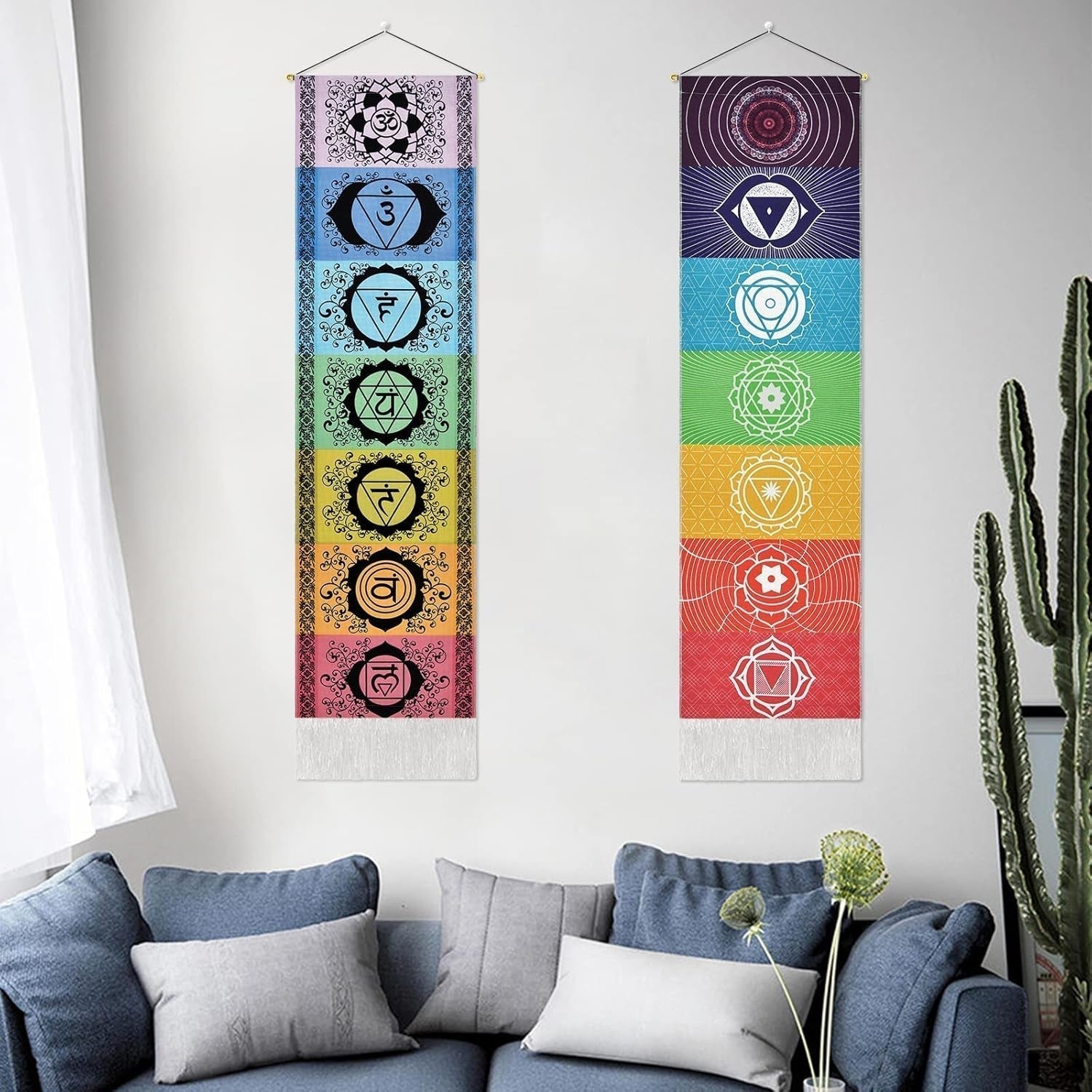 Wandtapijt yugarlibi ophangset chakra meditatie yoga trippy Wonen - Accessoires en Decoratie Naty Shop