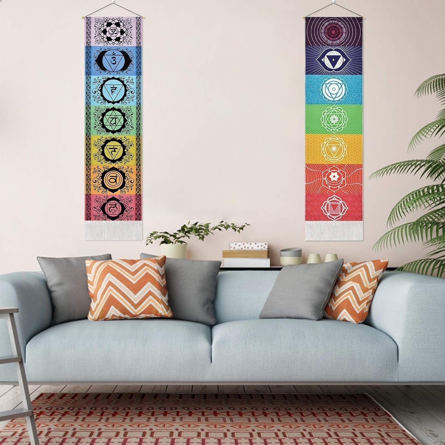 Wandtapijt yugarlibi ophangset chakra meditatie yoga trippy Wonen - Accessoires en Decoratie Naty Shop