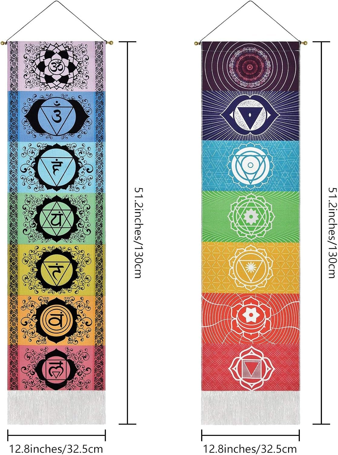 Wandtapijt yugarlibi ophangset chakra meditatie yoga trippy Wonen - Accessoires en Decoratie Naty Shop