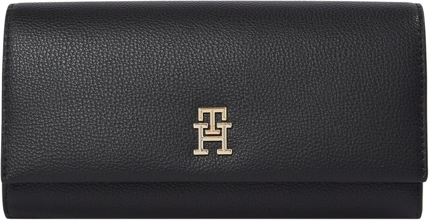 Tommy Hilfiger Aw0aw17267 Damesportemonnee Dames Naty Shop Zwart (zwart) One Size Fits All