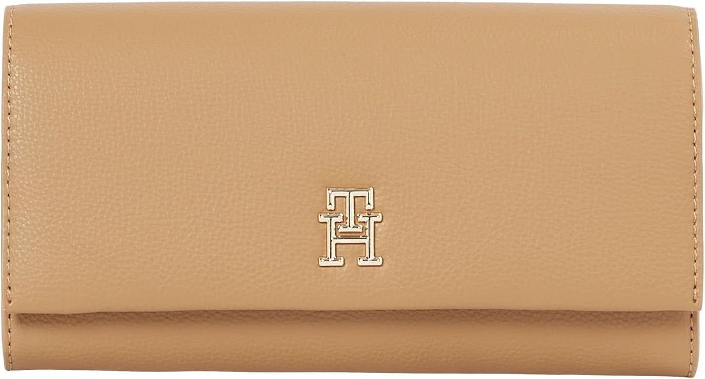 Tommy Hilfiger Aw0aw17267 Dames Portemonnee Dames Naty Shop Khaki (Safari Canvas) Os