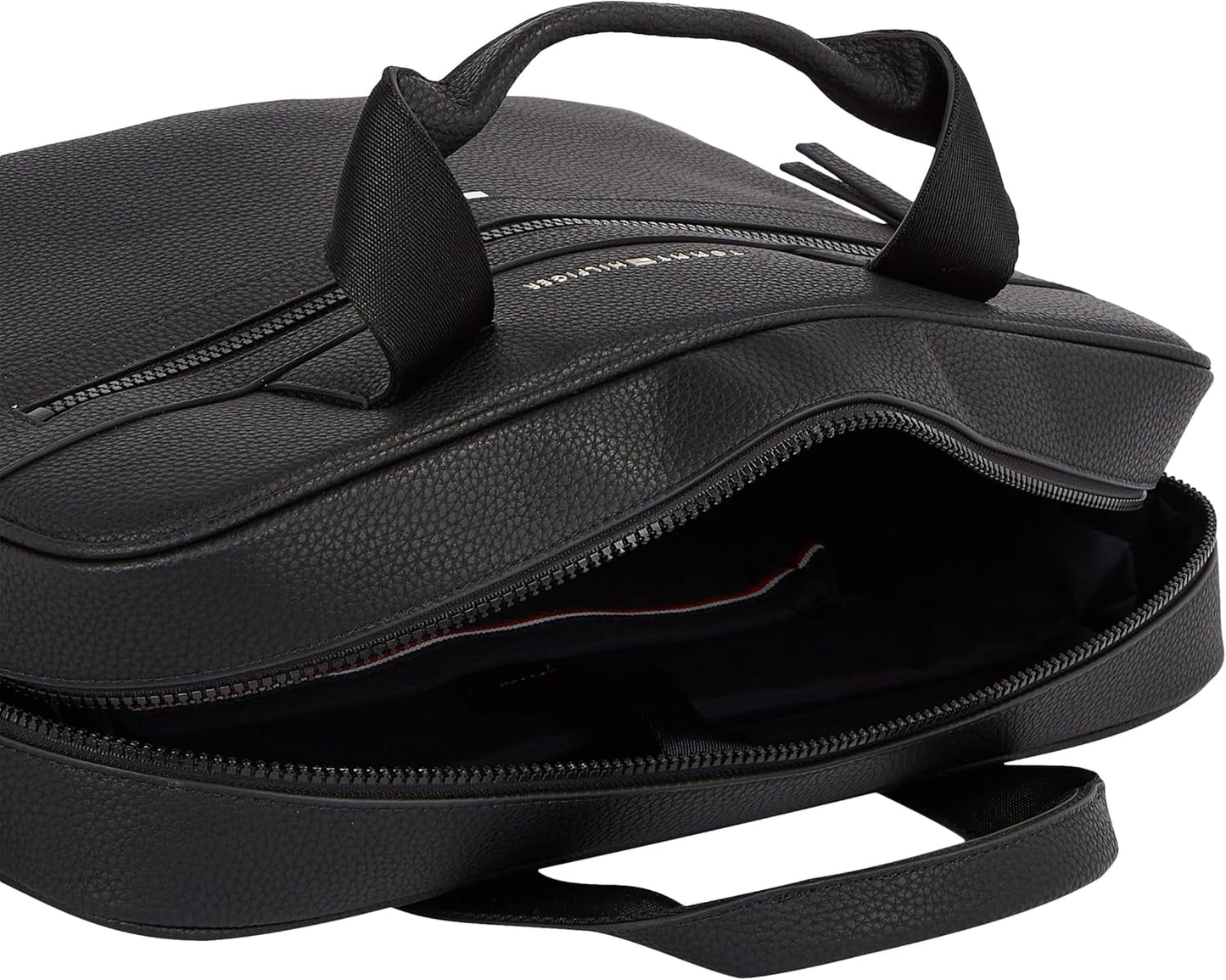 Tommy Hilfiger ESSENTIAL PU COMPUTER BAG laptoptas voor heren, Zwart, OS-bagage en reisuitrusting Naty Shop
