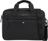 Tommy Hilfiger ESSENTIAL PU COMPUTER BAG laptoptas voor heren, Zwart, OS Bagage en reisbenodigdheden Naty Shop Standaard titel
