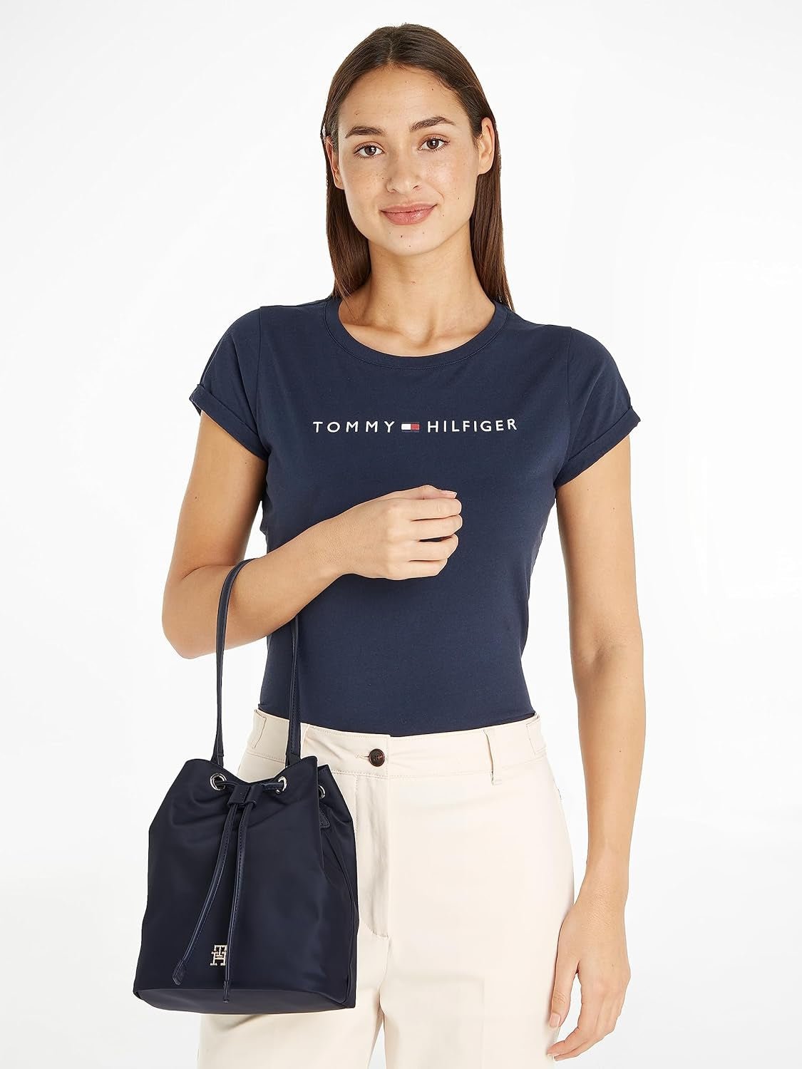 Tommy Hilfiger Poppy Bucket Dames Aw0aw15218 Tassen, Damestassen Eén Maat Naty Shop