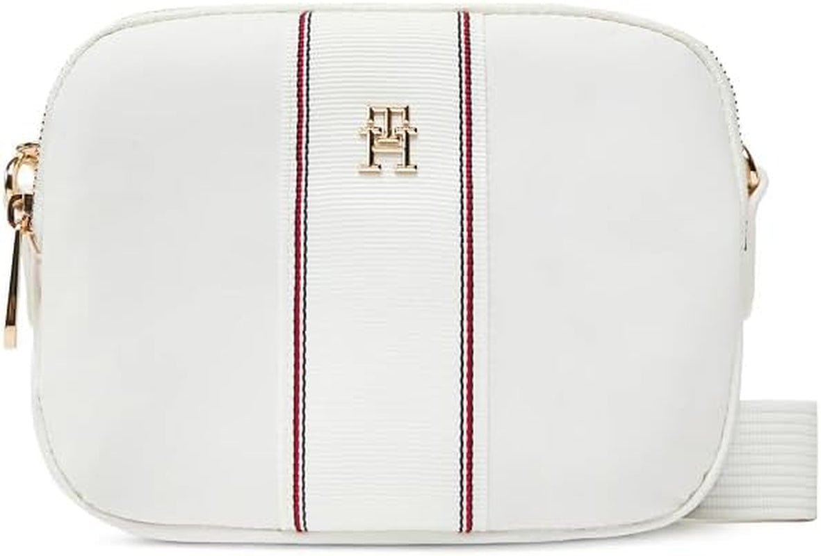TOMMY HILFIGER Poppy cameratas voor dames Body Aw0aw17230 Crossover bagage en reisuitrusting Naty Shop Wit (ecru body)