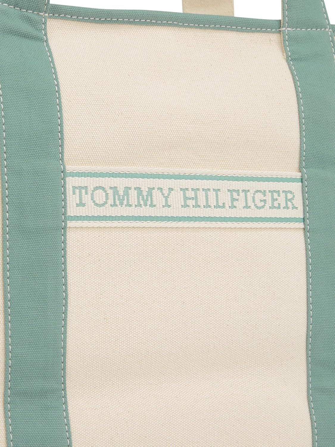 TOMMY HILFIGER Dames Zomer Canvas Tote Aw0aw17421 Draagtas Dames Tassen Naty Shop