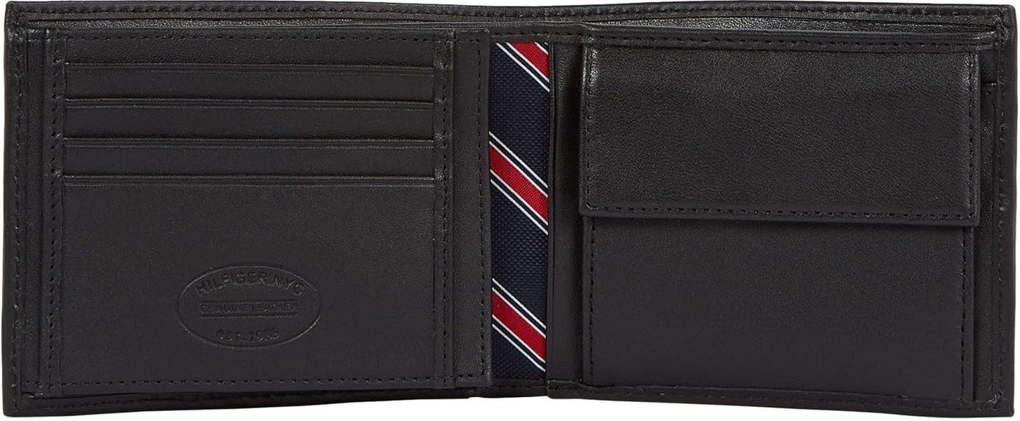 Tommy Hilfiger Eton-driebladige herenportemonnee met muntzakje Naty Shop herenportemonnee