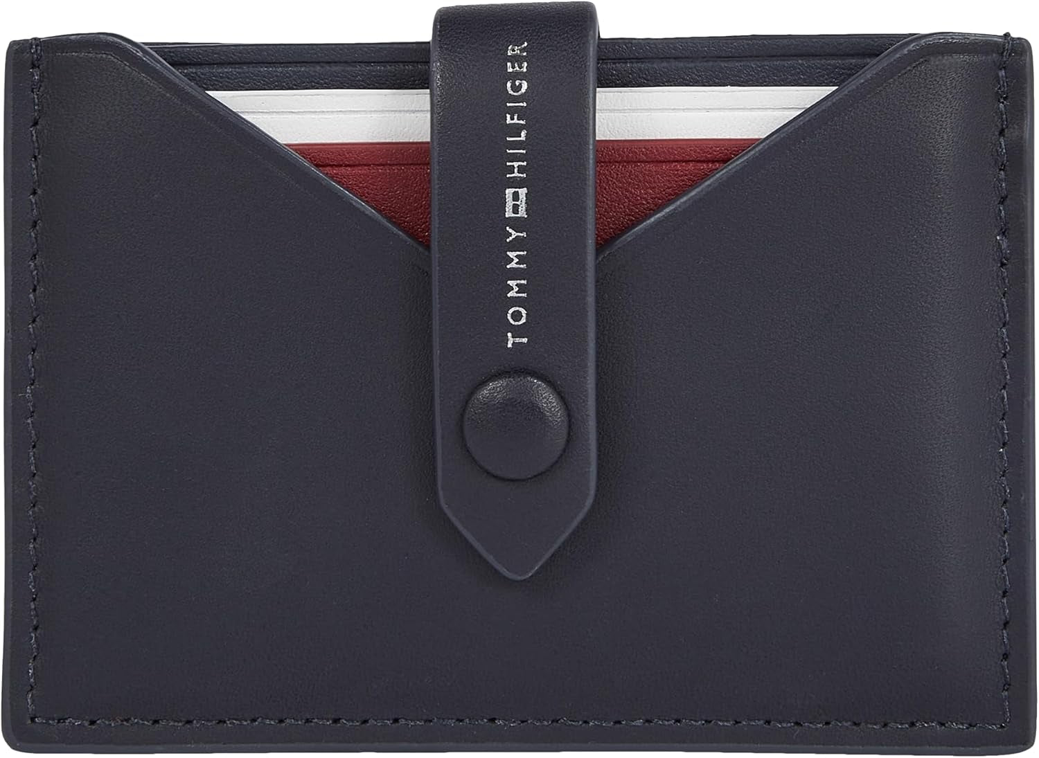 Tommy Hilfiger Herenportemonnee Smooth Retractable Cc Small, Blauw (Space Blue), Onesize Herenportemonnee Naty Shop Standaardtitel