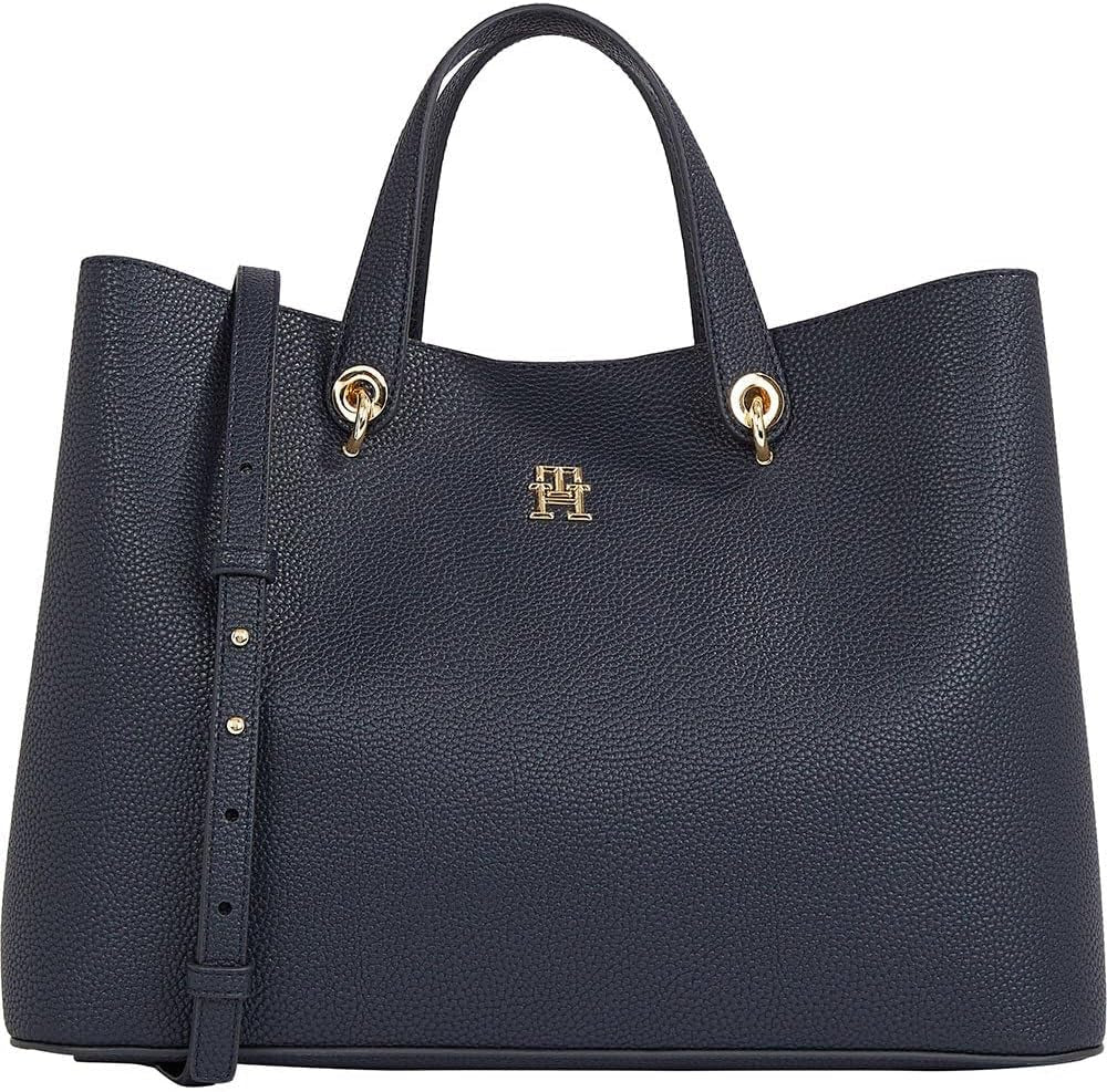 Tommy Hilfiger schooltas embleem afneembare schouderband Tassen Dames Naty Shop Blauw (Space Blue)