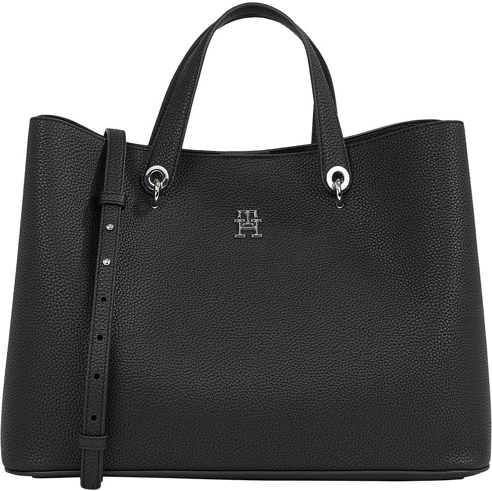 Tommy Hilfiger schooltas embleem afneembare schouderband Tassen Dames Naty Shop Zwart (zwart)