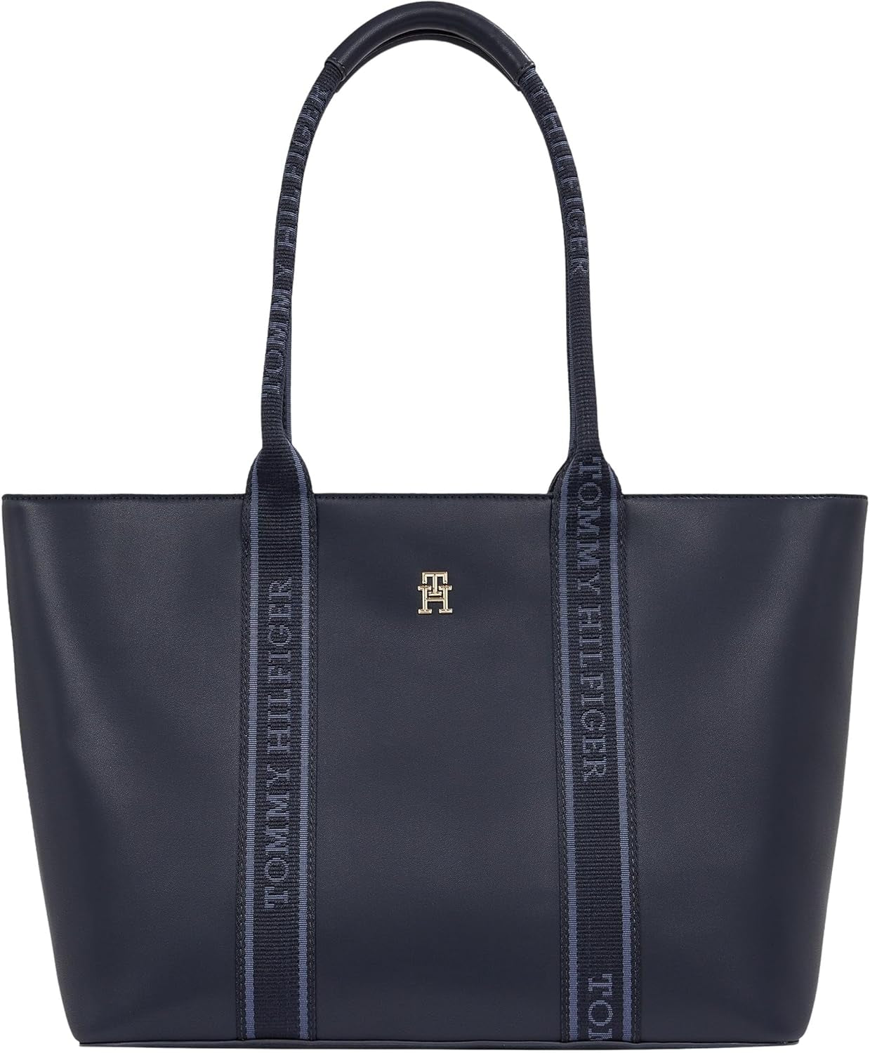 Tommy Hilfiger Th Logotape Tote Aw0aw17198 Tote Bag Dames Tassen Naty Shop Blauw (Space Blue)