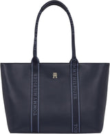 Tommy Hilfiger Th Logotape Tote Aw0aw17198 Tote Bag Dames Tassen Naty Shop Blauw (Space Blue)