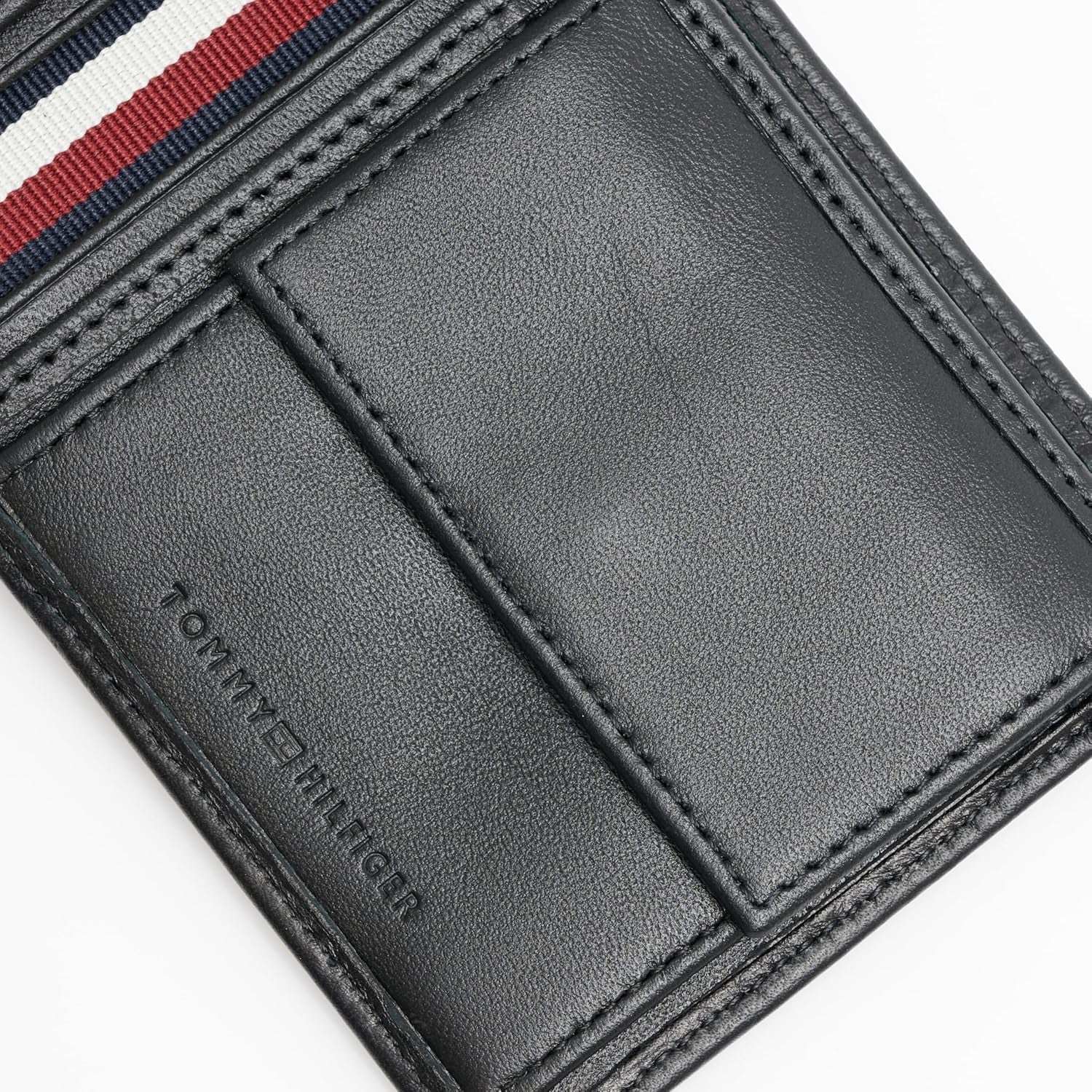 Tommy Hilfiger TH PREMIUM LEATHER EXTRA CC COIN Dubbele portemonnee voor heren Zwart OS Portemonnee voor heren Naty Shop