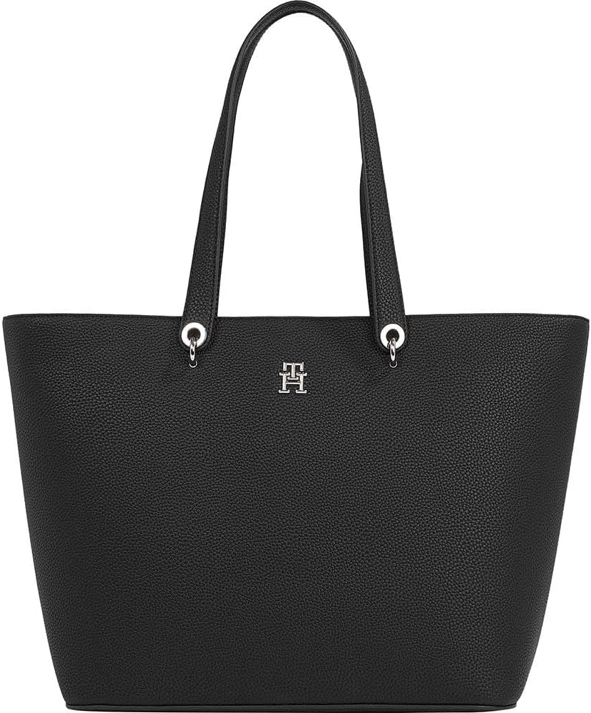 Tommy Hilfiger Tote bag tas Groot embleem Tassen Dames Naty Shop Zwart (zwart)