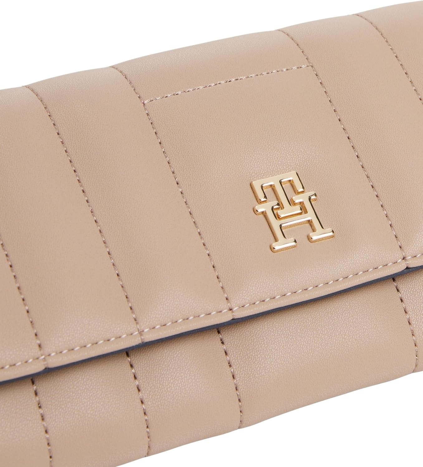 Tommy Hilfiger damesportemonnee met grote flap, beige (kusttaupe), damesportemonnee in één maat Naty Shop