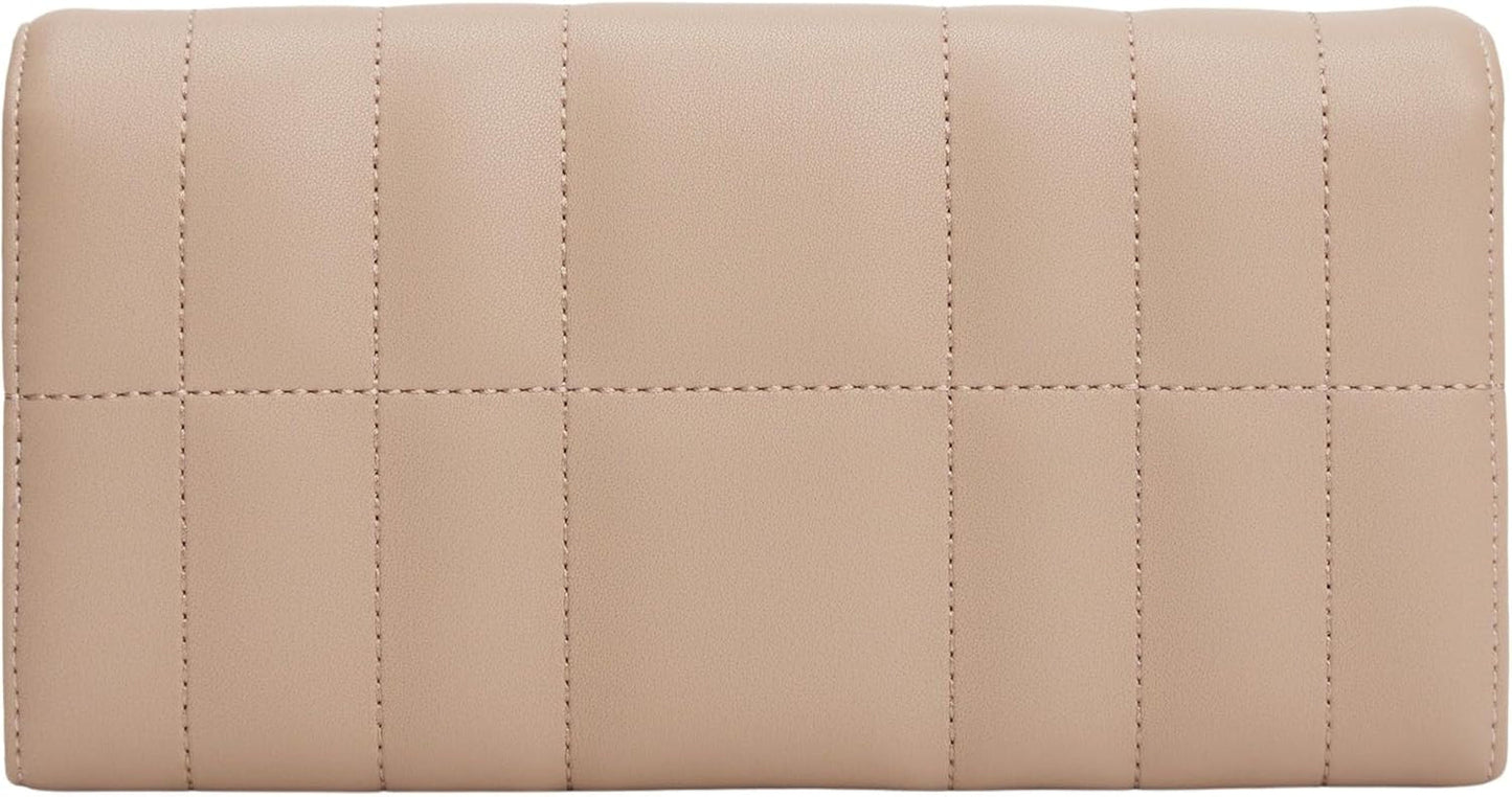 Tommy Hilfiger damesportemonnee met grote flap, beige (kusttaupe), damesportemonnee in één maat Naty Shop