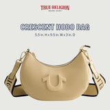True Religion Schoudertas voor dames, Crescent Hobo-handtas met verstelbare afneembare riem en hoefijzerlogo Damestassen Naty Shop
