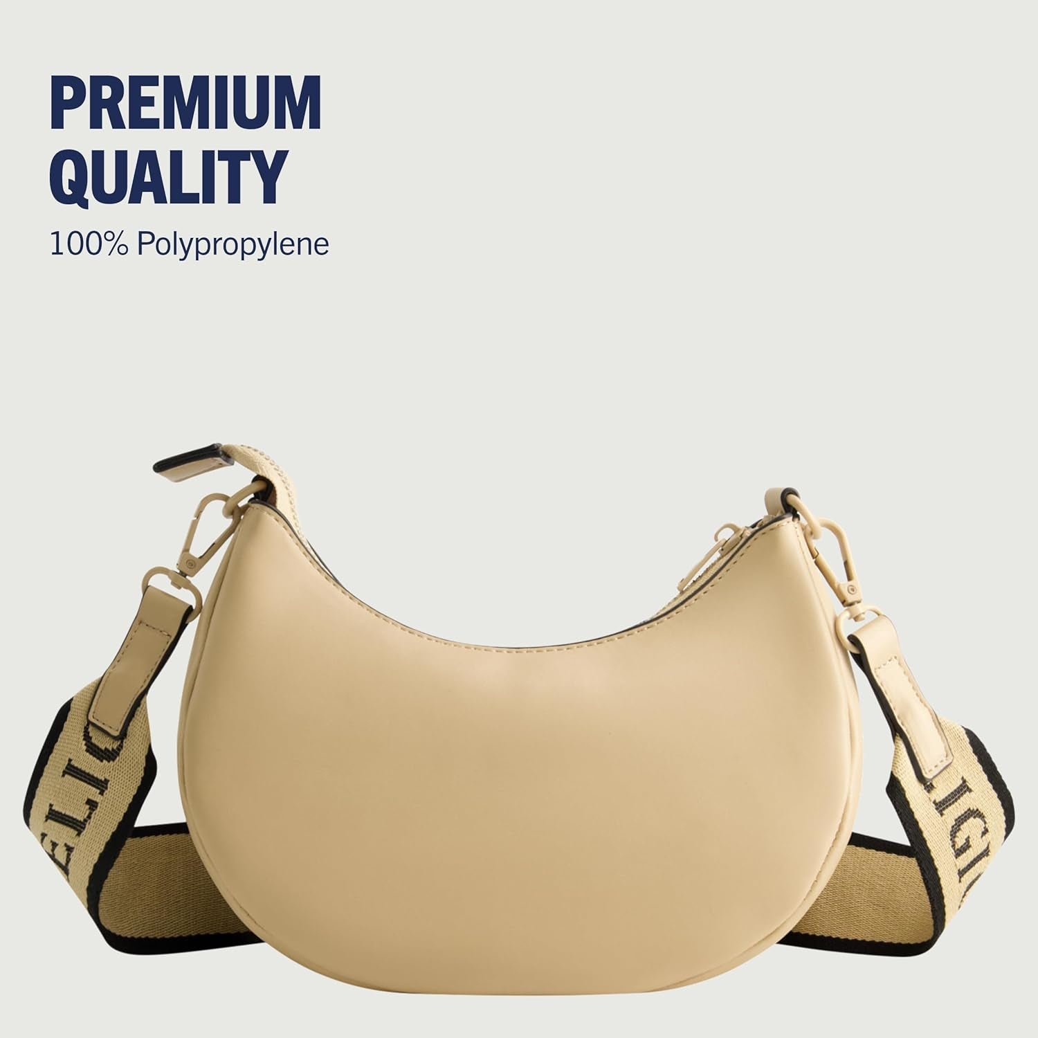 True Religion Schoudertas voor dames, Crescent Hobo-handtas met verstelbare afneembare riem en hoefijzerlogo Damestassen Naty Shop