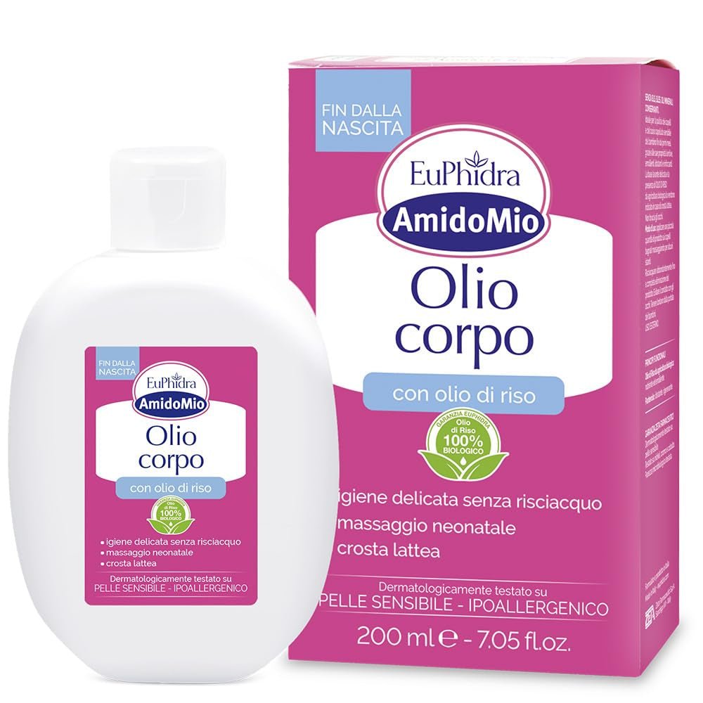 Starch Mio lichaamsolie, verwijdert het wiegkapje van pasgeborenen, 200 ml Kinderen - Bad- en huidverzorging Naty Shop Standaard titel