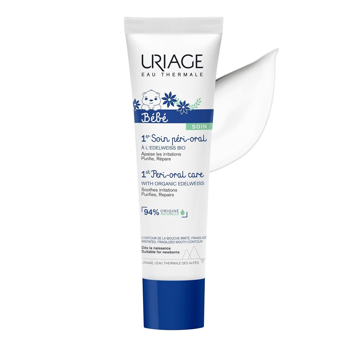 Uriage Baby Peri-Orale Verzorging met organisch kostbaar wit en koper-zink 30 ml - Verzacht onmiddellijk irritaties - Herstelt en reinigt de huid - Trekt snel in - Geurvrij - 94% ingrediënten van natuurlijke oorsprong Kinderen - Bad- en huidverzorging Naty Shop Standaard titel
