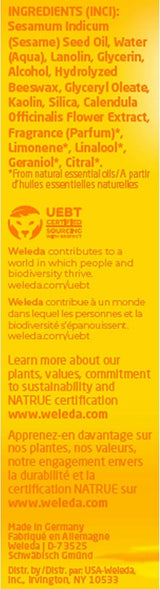 WELEDA Biologische Baby Calendula Verzorgingscrème Lichaam & Gezicht 75ml - Gezichtscrème / huidcrème voor natuurlijke cosmetica met sesamolie en lanoline voor de verzorging van de droge huid. Hydraterende verzorgingscrème voor baby's en kinderen Kinderen - Bad- en huidverzorging Naty Shop