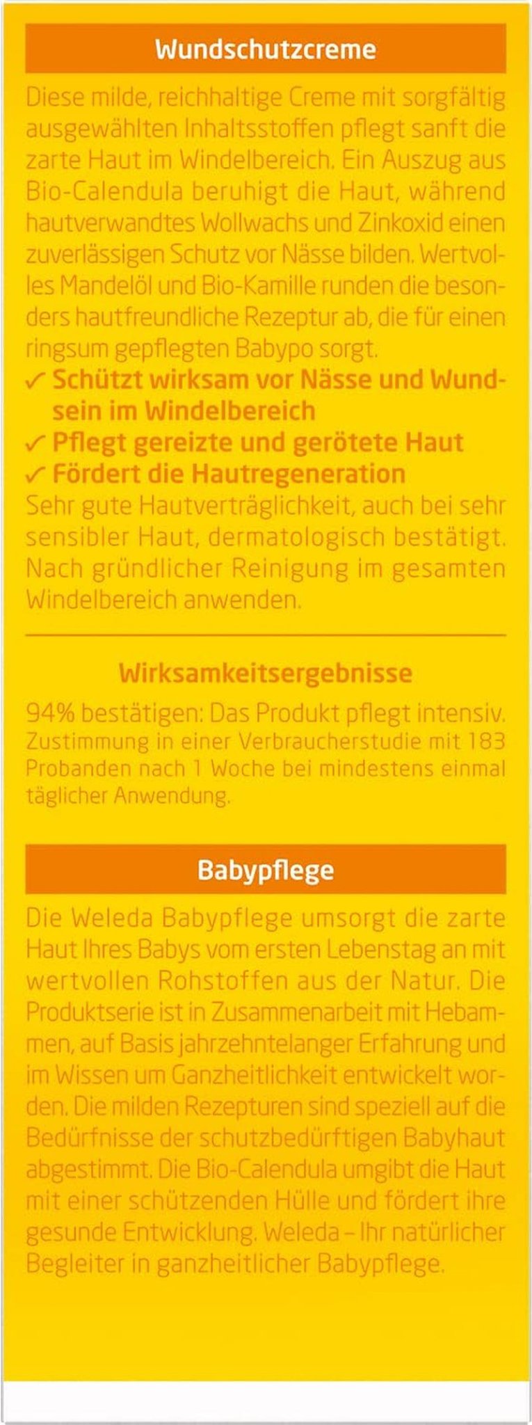 WELEDA Organic Baby Calendula Wondbeschermingscrème 75 ml - Natuurlijke cosmetische wondzalf / babycrème voor de bescherming van de gevoelige huid van de baby in het luiergebied. Helpt bij roodheid, geïrriteerde huid en pijn Kinderen - Bad- en huidverzorging Naty Shop