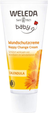 WELEDA Organic Baby Calendula Wondbeschermingscrème 75 ml - Natuurlijke cosmetische wondzalf / babycrème voor de bescherming van de gevoelige huid van de baby in het luiergebied. Helpt bij roodheid, geïrriteerde huid en pijn Kinderen - Bad- en huidverzorging Naty Shop