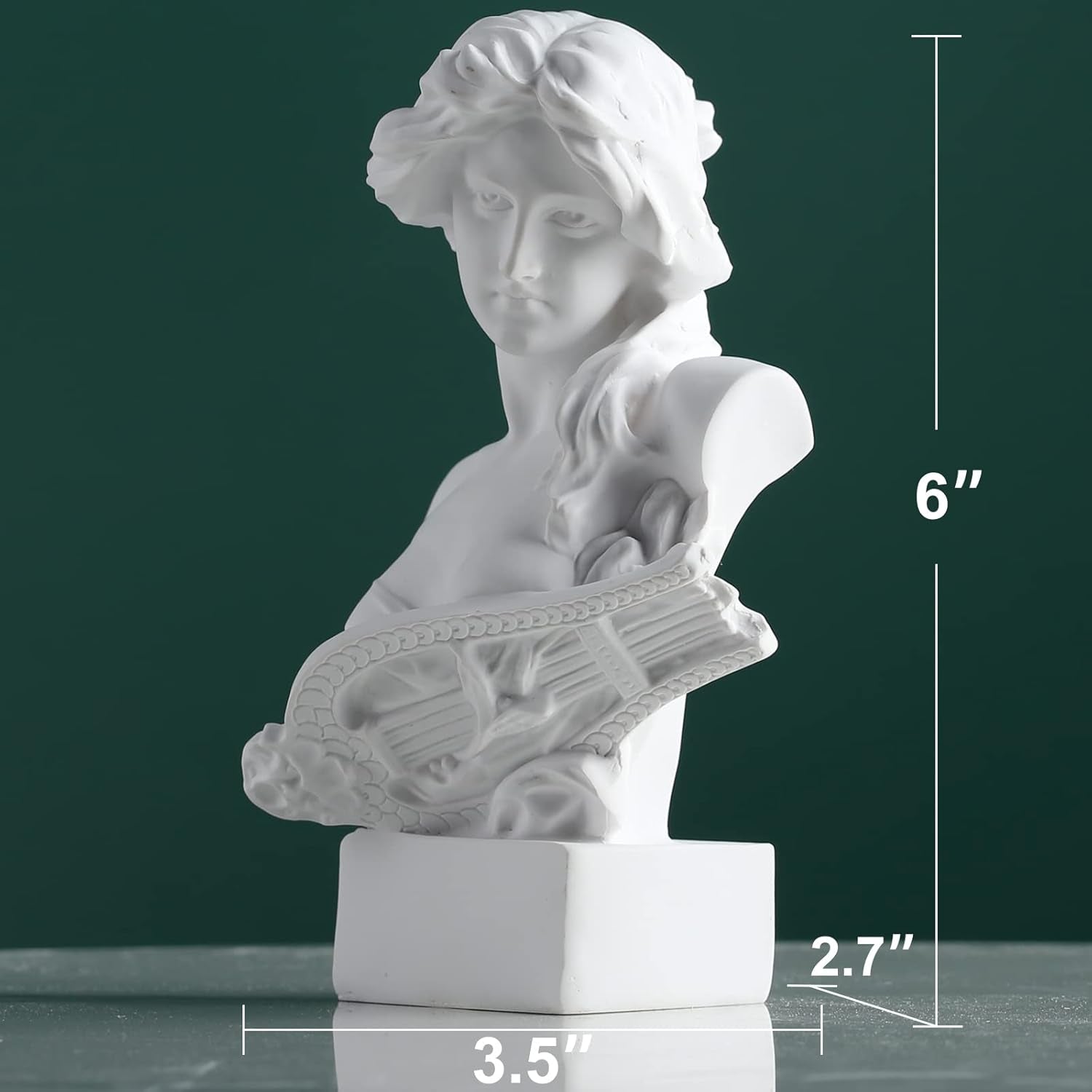 XMGZQ Wit Aphrodite Standbeeld Sculptuur, Hars Griekse Mythologie Buste Standbeeld, voor Coquette Kamer Decoratie, Donkere Academia Kamer Decoratie, Boekenplanken, Partitie, Salontafel Middelpunt Beeldjes en sculpturen Naty Shop