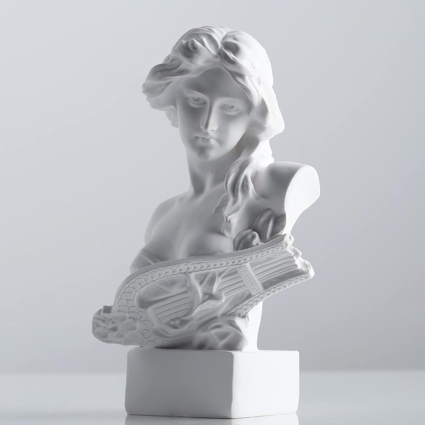 XMGZQ Wit Aphrodite Standbeeld Sculptuur, Hars Griekse Mythologie Buste Standbeeld, voor Coquette Kamerdecoratie, Donkere Academia Kamerdecoratie, Boekenplanken, Partitie, Salontafel Middenstuk Beeldjes en sculpturen Naty Shop Wit