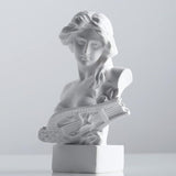 XMGZQ Wit Aphrodite Standbeeld Sculptuur, Hars Griekse Mythologie Buste Standbeeld, voor Coquette Kamerdecoratie, Donkere Academia Kamerdecoratie, Boekenplanken, Partitie, Salontafel Middenstuk Beeldjes en sculpturen Naty Shop Wit