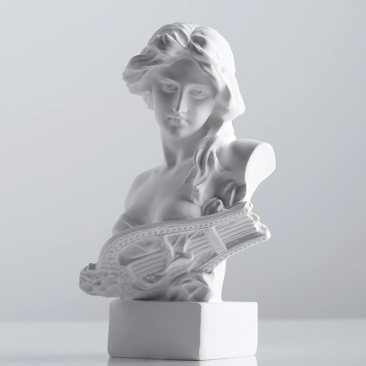 XMGZQ Wit Aphrodite Standbeeld Sculptuur, Hars Griekse Mythologie Buste Standbeeld, voor Coquette Kamerdecoratie, Donkere Academia Kamerdecoratie, Boekenplanken, Partitie, Salontafel Middenstuk Beeldjes en sculpturen Naty Shop Wit