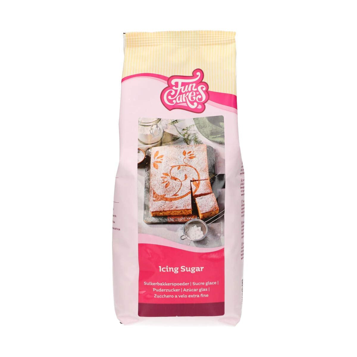 FunCakes poedersuiker, geraffineerde poedersuiker van zoetwarenkwaliteit, ultrafijne textuur, perfect voor het maken van botercrème of het smeren van fondant, halal, 900 g Naty Shop suikerpasta