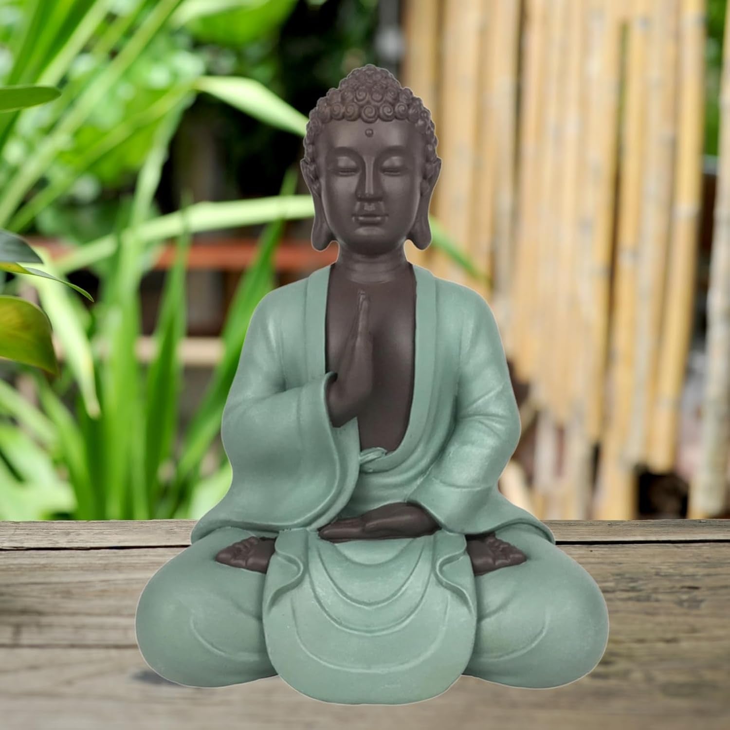 Zen Arôme SBM5 Zen Bodhi beeld, groen/bruin, 20 cm hoog Beeldjes en sculpturen Naty Shop