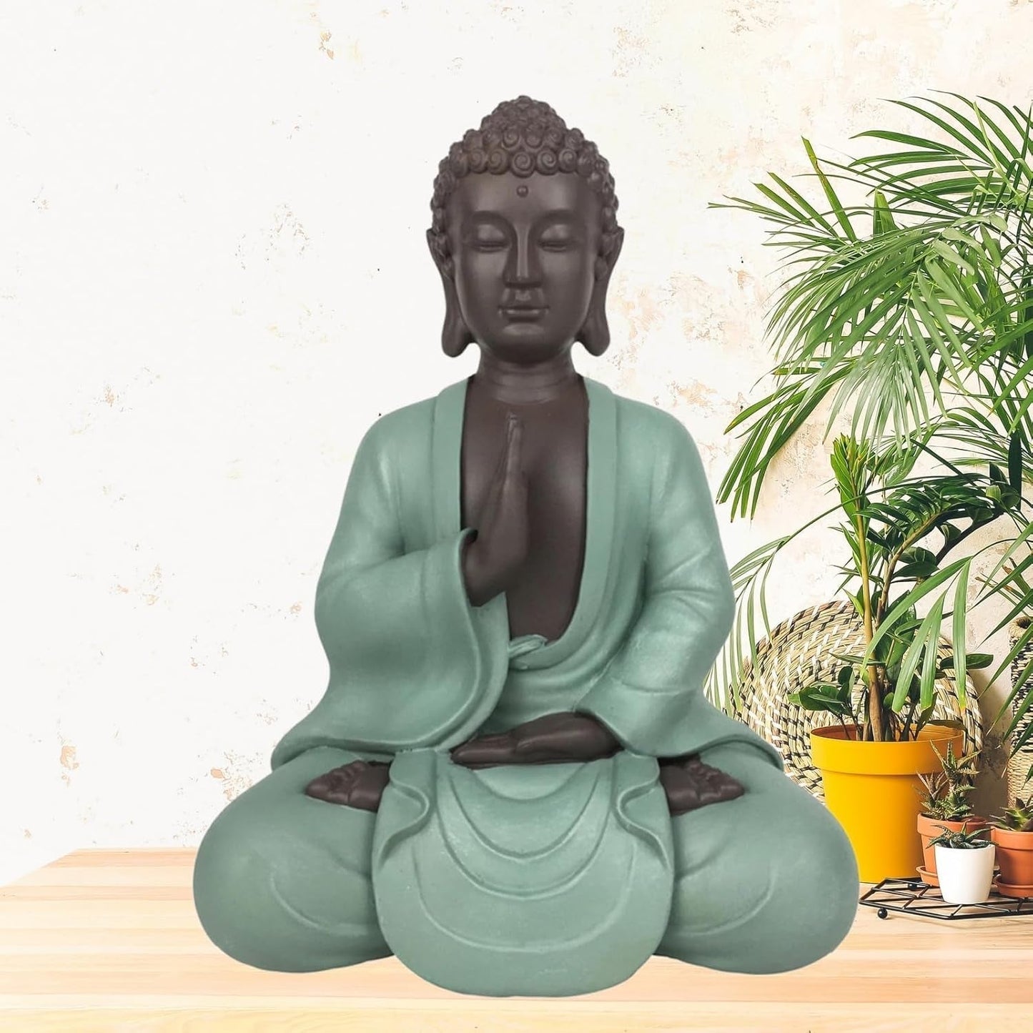 Zen Arôme SBM5 Zen Bodhi beeld, groen/bruin, 20 cm hoog Beeldjes en sculpturen Naty Shop