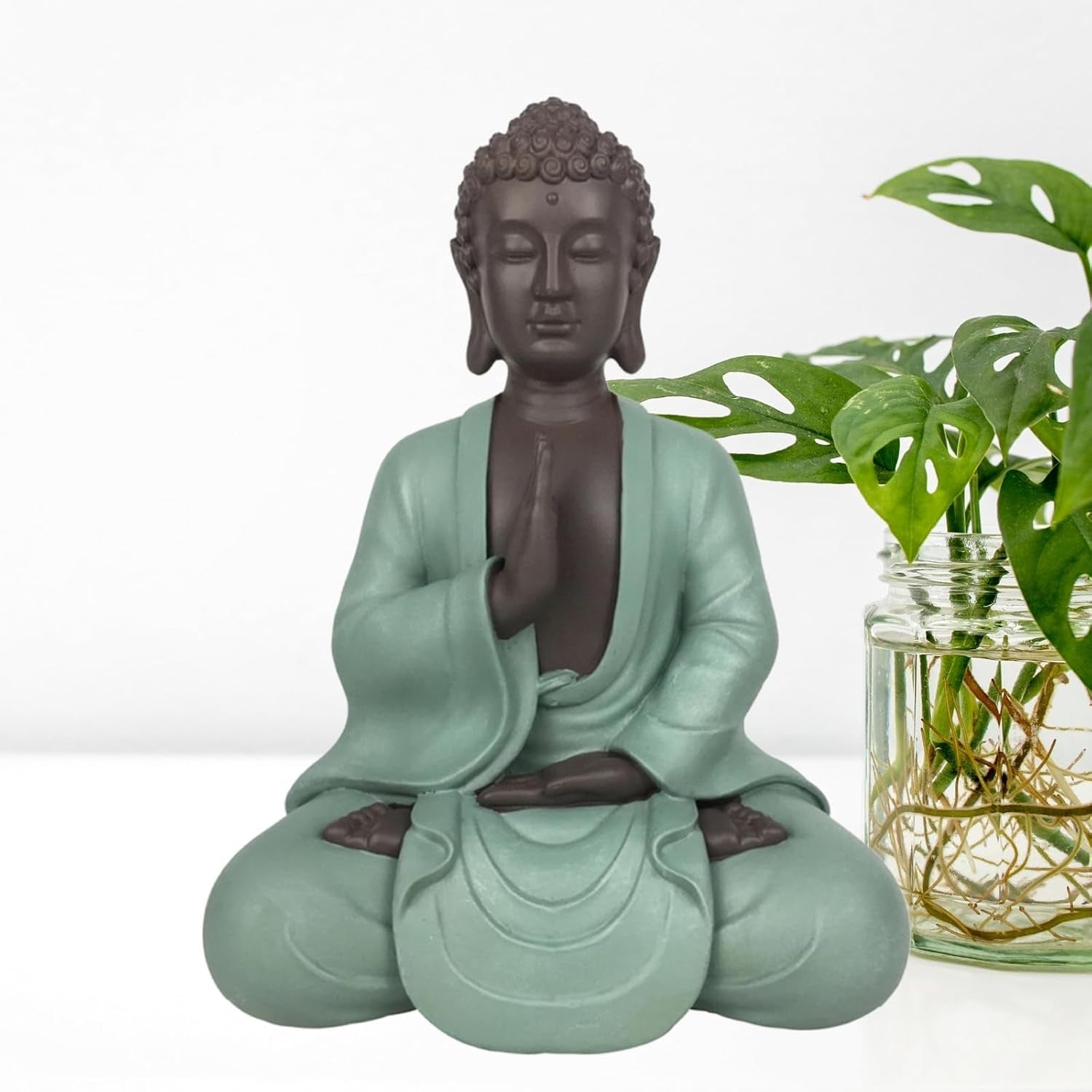 Zen Arôme SBM5 Zen Bodhi beeld, groen/bruin, 20 cm hoog Beeldjes en sculpturen Naty Shop