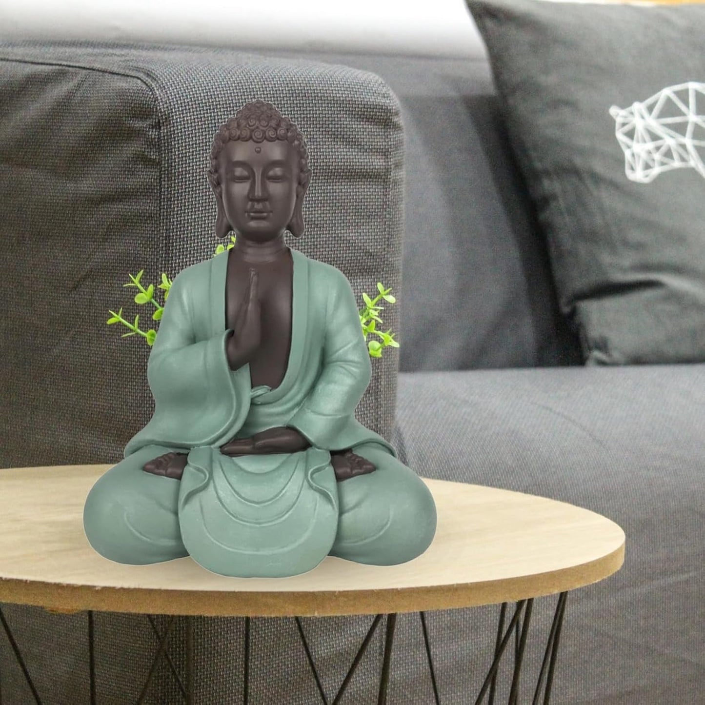 Zen Arôme SBM5 Zen Bodhi beeld, groen/bruin, 20 cm hoog Beeldjes en sculpturen Naty Shop