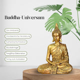 Zen'Light - Beeldje met Boeddhahoofd Sanci - Decoratie voor Zen, meditatie en feng shui - Cadeau voor een ontspannende en spirituele sfeer - Boeddhabeeld - Hoogte: 18 cm - Kleur: goud Beeldjes en sculpturen Naty Shop