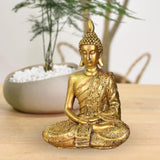 Zen'Light - Beeldje met Boeddhahoofd Sanci - Decoratie voor Zen, meditatie en feng shui - Cadeau voor een ontspannende en spirituele sfeer - Boeddhabeeld - Hoogte: 18 cm - Kleur: goud Beeldjes en sculpturen Naty Shop