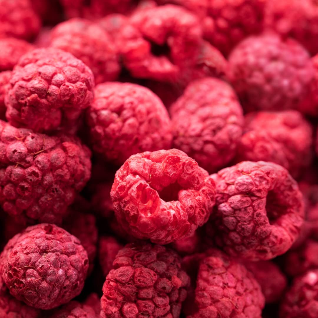 Gevriesdroogde frambozen, GEEN Chinese producten, 500 g gevriesdroogd heel fruit, zonder toevoegingen, fruitig, gemaakt in Duitsland Gedroogde producten Naty Shop